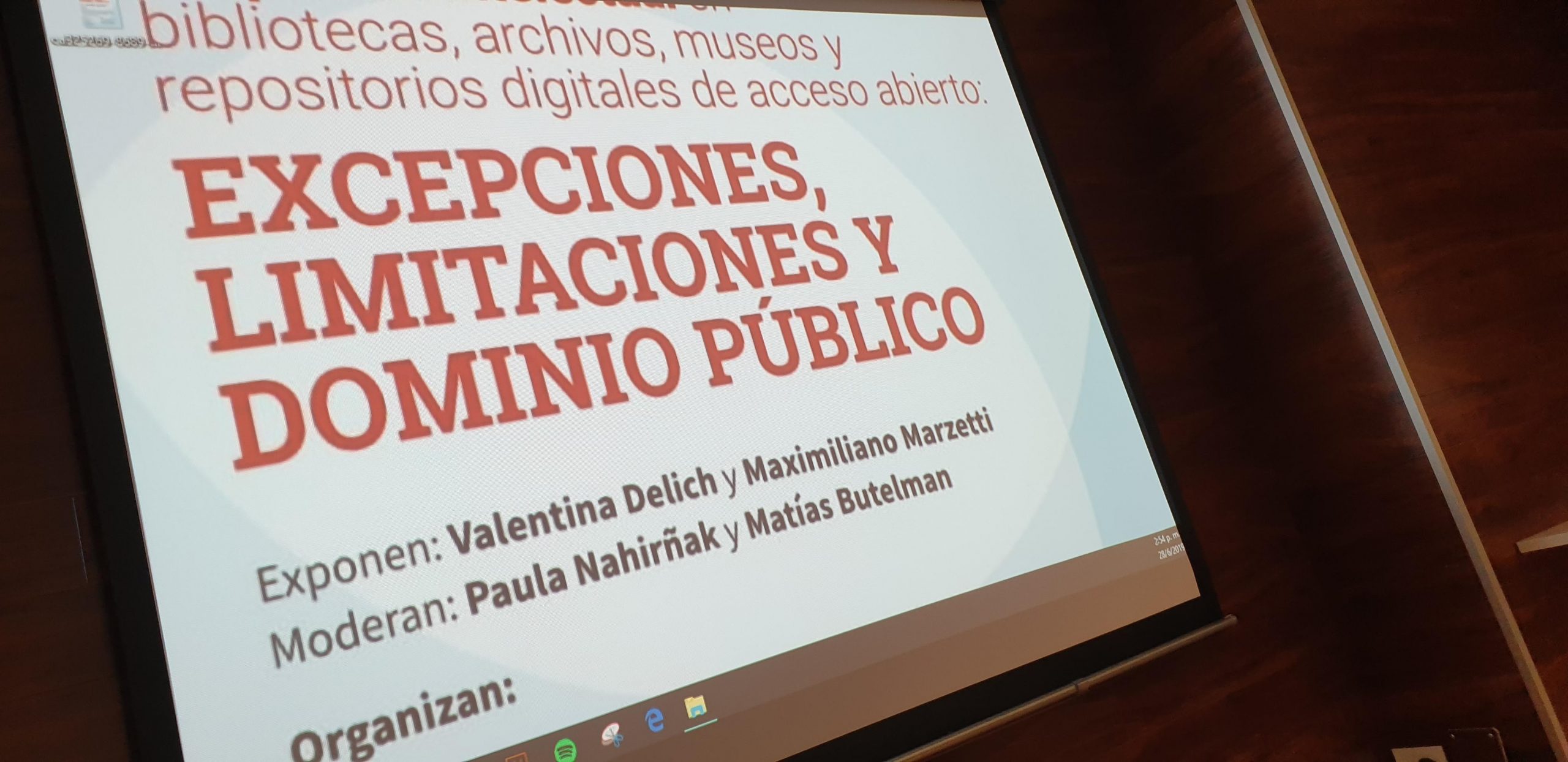 “Propiedad intelectual en bibliotecas, archivos, museos y repositorios digitales de acceso abierto: excepciones, limitaciones y domino público”